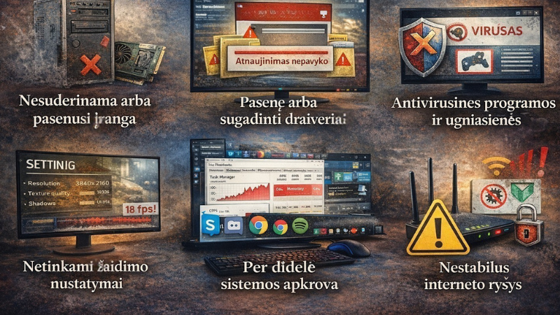 Causas comunes de los congelamientos en los videojuegos